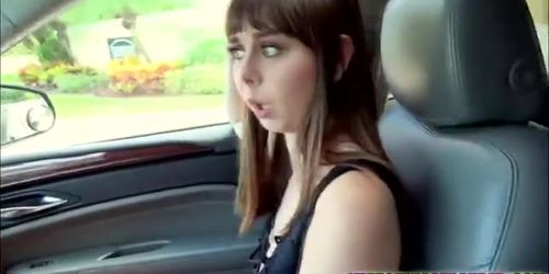 Beautiful horny Shae Celestine hitchhikes and fucks dudes dick