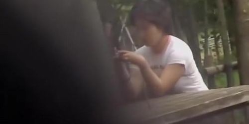 Nature sharking encounter with fabulous beauty and horny bloke