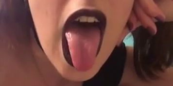 Goth girl fart tease