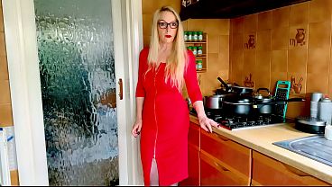 Big and Busty Lucy Gresty Cock Tease in Zip Up Dress