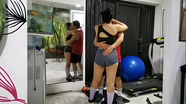 My personal trainer covers my mouth so they don't hear my moans in the gym