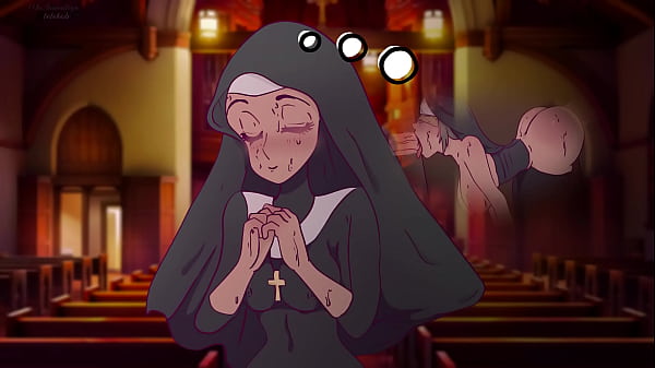 A nun prays and presents a huge black cock ! Hentai ,Cartoon ! 2o25