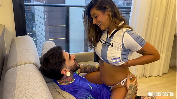 My hot and naughty Argentinian friend comforted me after Brazil lost in the qualifiers - Teaser - Iara Sanchez