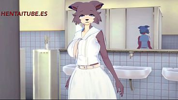 Beastars Hentai - Legosi and Juno sex in the bathroom