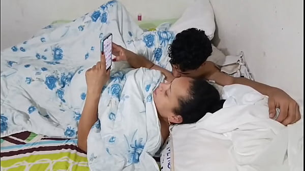 I share a bed with my stepson, we couldn't resist and I ended up putting his big cock in my hot, tight pussy and he left his semen in my vagina