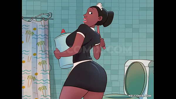 ¡Animación porno follándose a la criada culona!