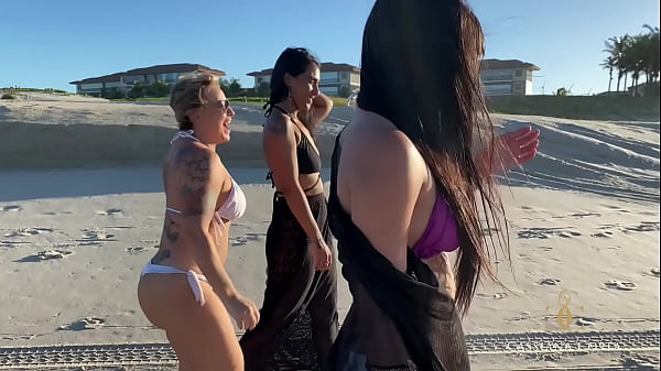 The horny, hard-on boys watching us naked on the beach.