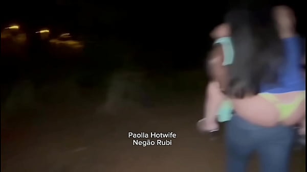 Paolla Hotwife is dragged on back by a 2ecm black guy into the woods in Flamboyant Park. Right there the married whore fucked the black guy with her tame cuckold. Paolla is a real snowbunny