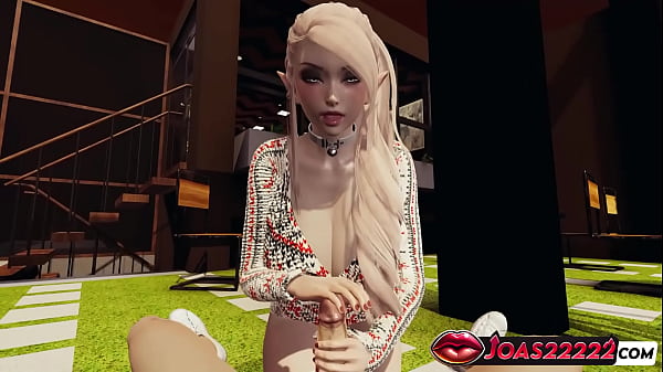 Hentai de elfo navideño: Grandes tetas en animación con pajas, enormes pollas y mamadas descuidadas con eyaculación en la boca en Honey Select 2