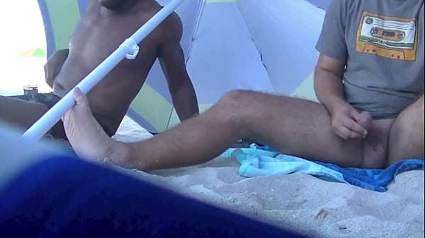 My Nude Beach Day Pti Hubby films me getting massaged by a well hung black guy and he plays with my pussy!