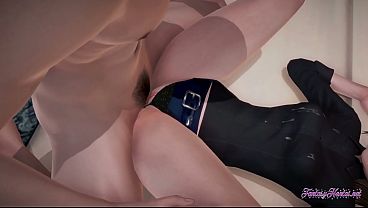 Samsung Hentai eD - Sam (Samsung Girl) Masturbación con la mano y follada - Japonés, coreano, asiático, manga, anime, juego, porno