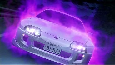 Anime initial d fdes vs supra last scene