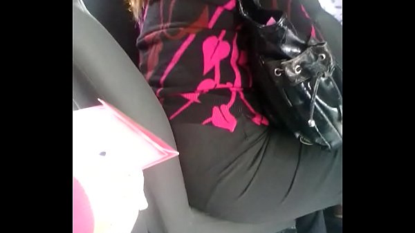 mature with half butt on the bus
