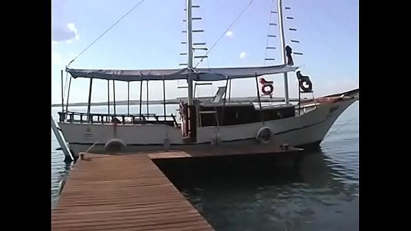 Blonde latina anal fucked on dock while boats pass by