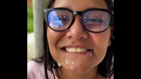 sexy colombian sucking her neighbor's cock in public is caught