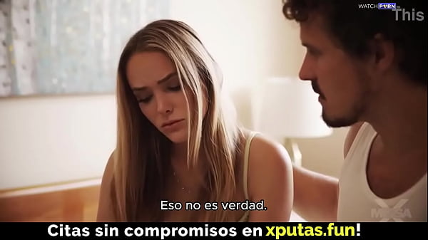 ¡Hermanastra rubia cachonda quiere follar! - Sub español