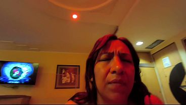 Mexican MILF rides cock in a jacuzzi
