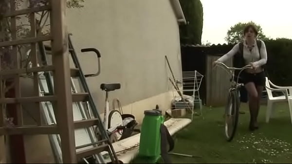 She skips class to fuck with the 2 workers who work at her house!