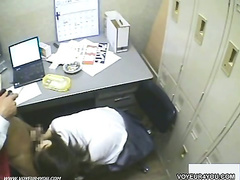 Uncensored spy cams in department store office