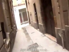 Two slutty european babe payed and boned one at a time