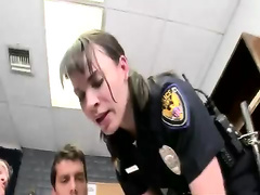 Two cops swap doughnuts for cock sucking and love it