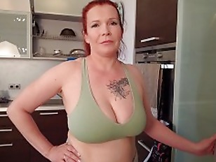"Why did you take Dad&#'s Viagra, asshole!!!"- Big Tit Step helps Step Son to Cum