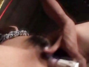 Hairy submissive asian pussy fingered by her master