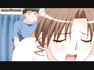 Pretty anime babe with big boobs