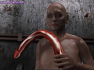 Animated slut gets asshole drilled